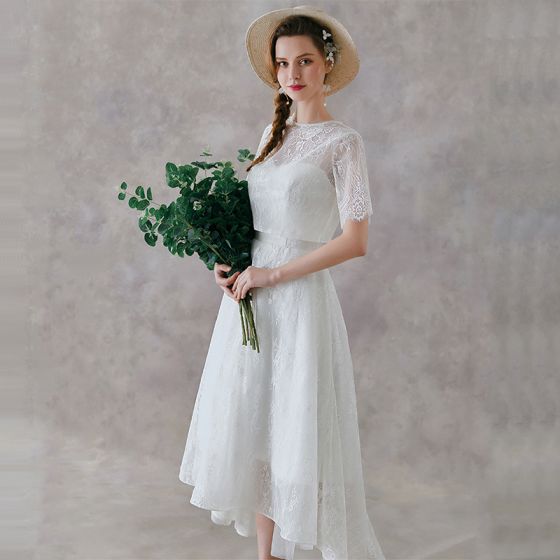 The Rachelle Wedding Bridal White Two Piece Bridal Separates Cropped Top and Skirt