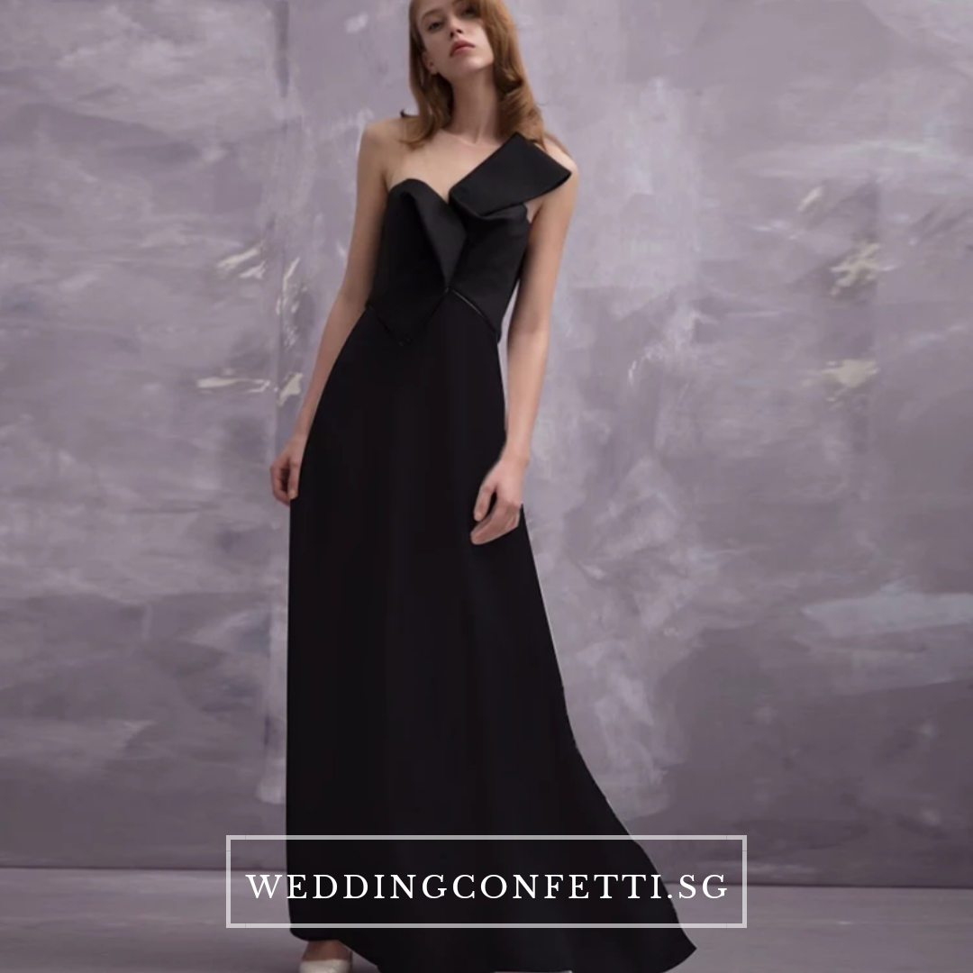 The Oriselle Toga Colour Block White and Black Dress / Gown / Pantsuit