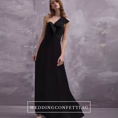 The Oriselle Toga Colour Block White and Black Dress / Gown / Pantsuit