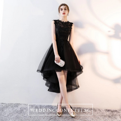 The Louise Sleeveless Black High Low Gown