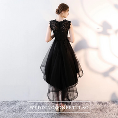 The Louise Sleeveless Black High Low Gown