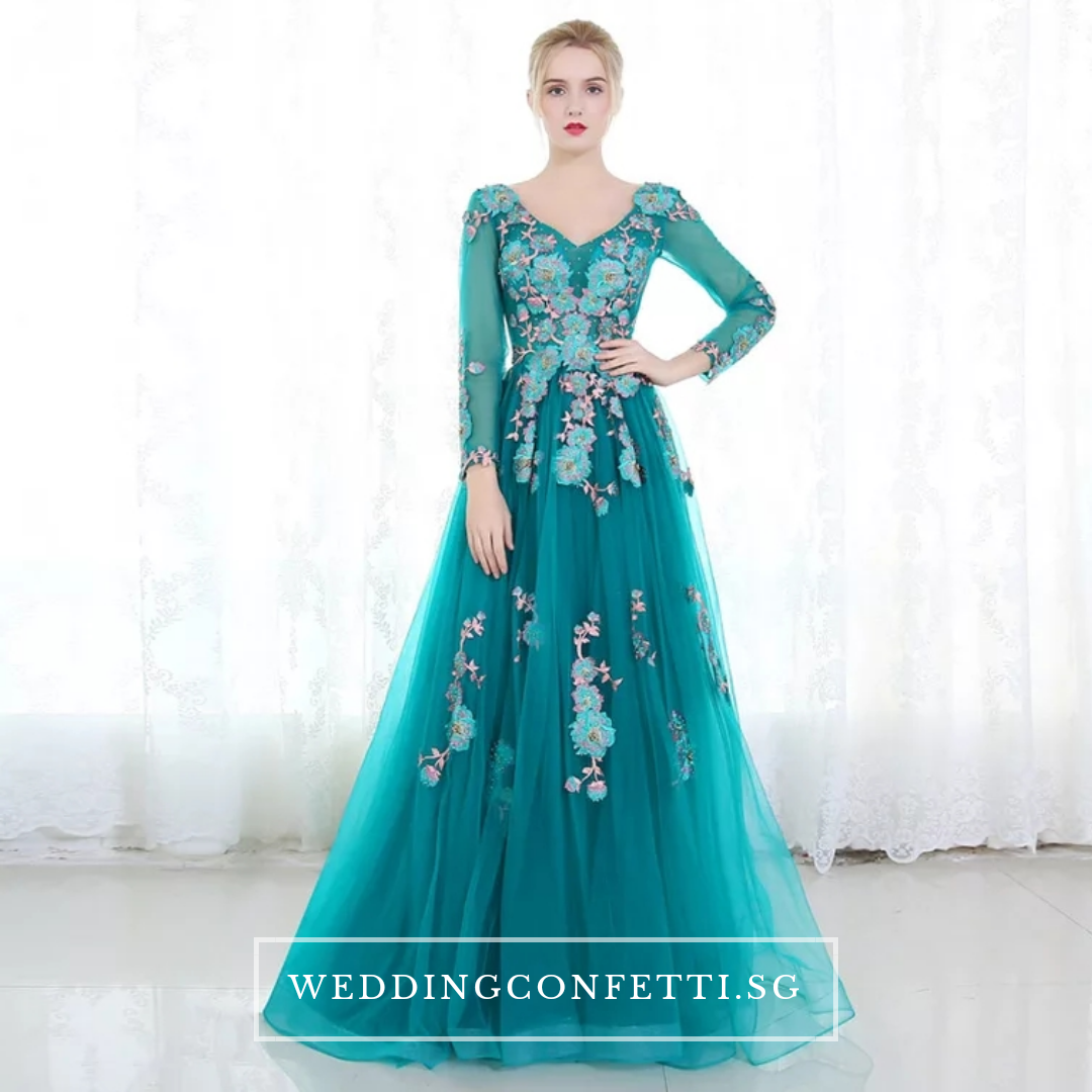 The Greta Green Long Sleeves Lace Gown (Customisable)