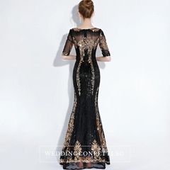 The Perise Black Long Sleeves Dress