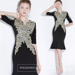 The Pezice Black Long Sleeves Dress