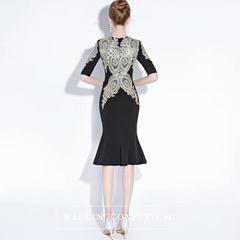 The Pezice Black Long Sleeves Dress