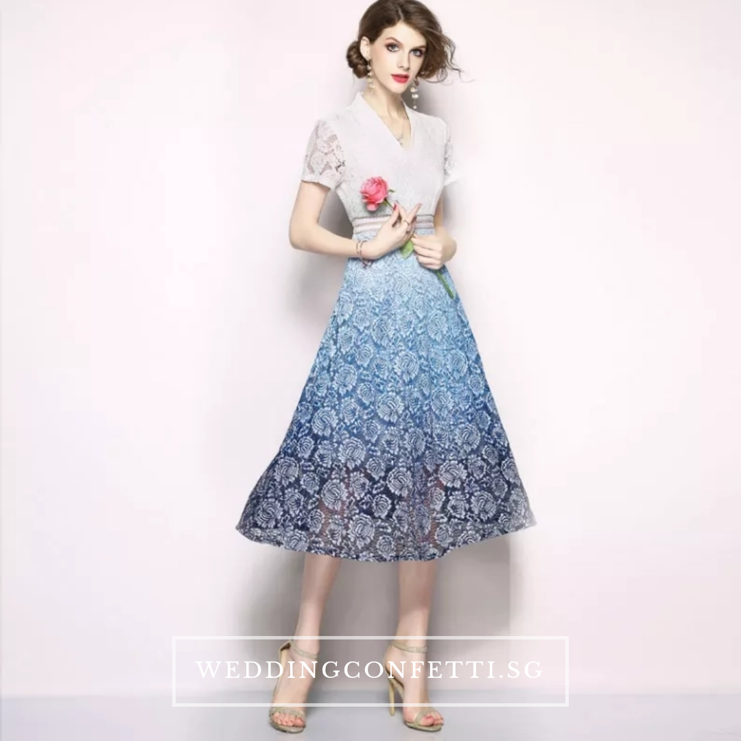 The Evita Lace Short Sleeves Dress