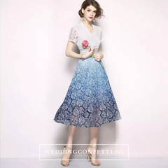 The Evita Lace Short Sleeves Dress