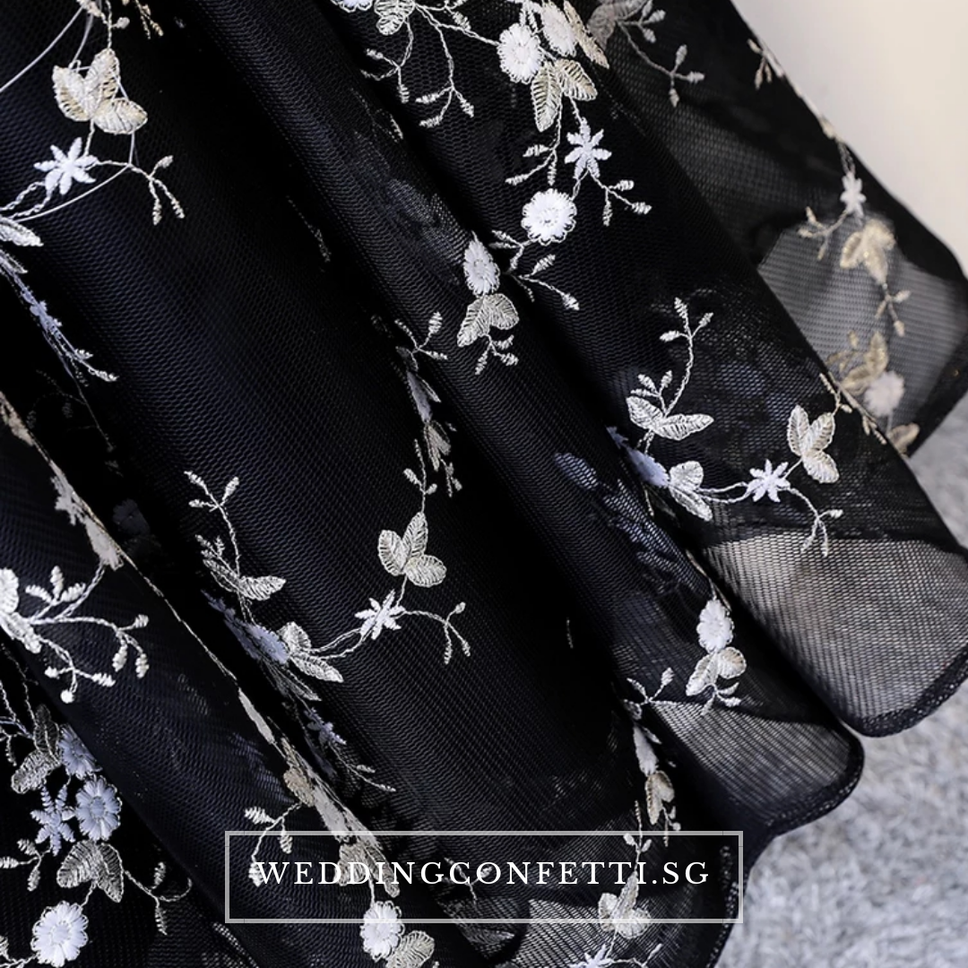 The Sharapova Long Sleeves Black Gown