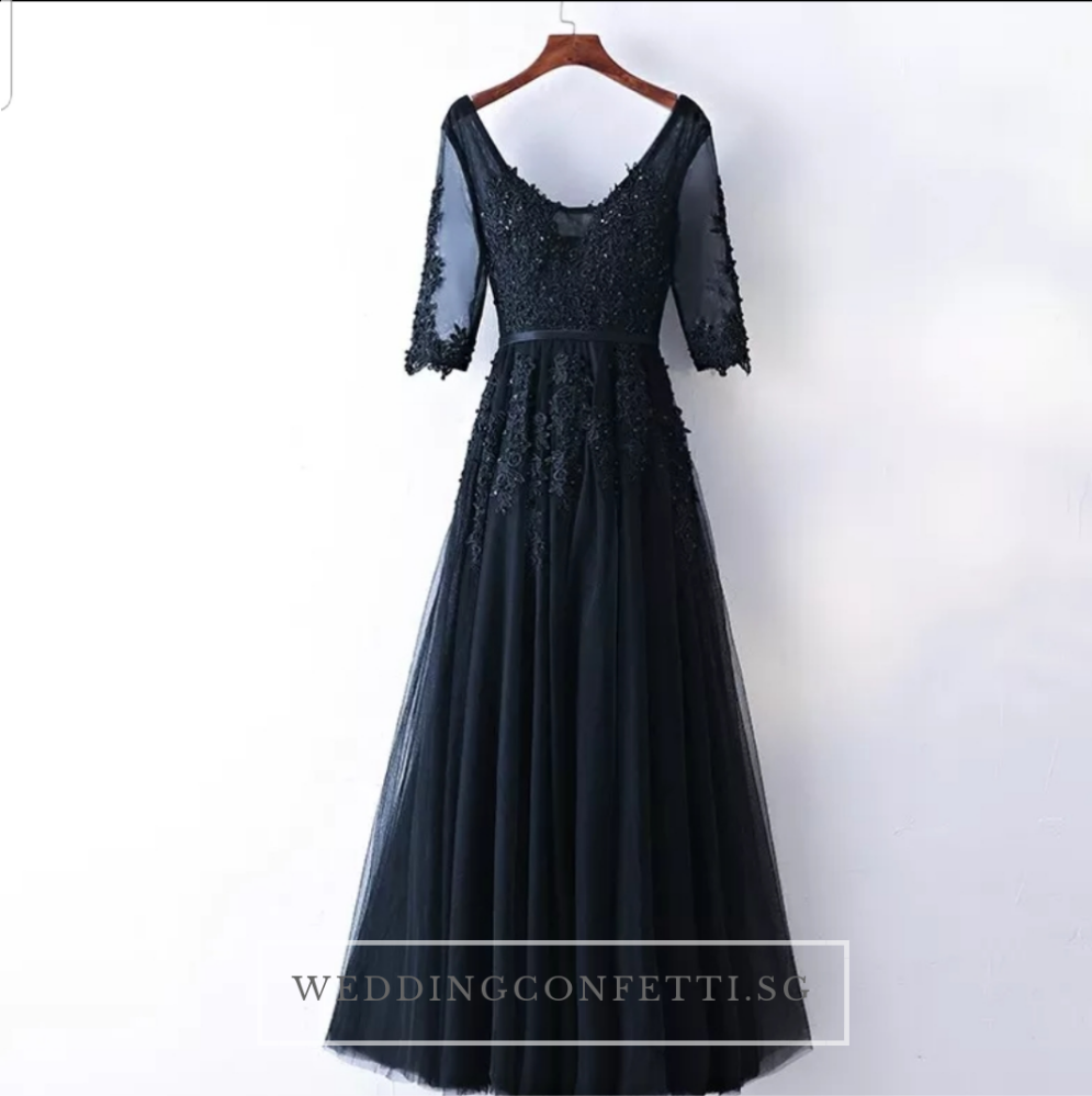The Serena White/ Blue / Red / Pink / Black Long Sleeves Gown