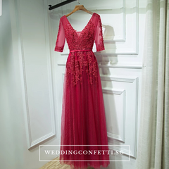 The Serena White/ Blue / Red / Pink / Black Long Sleeves Gown