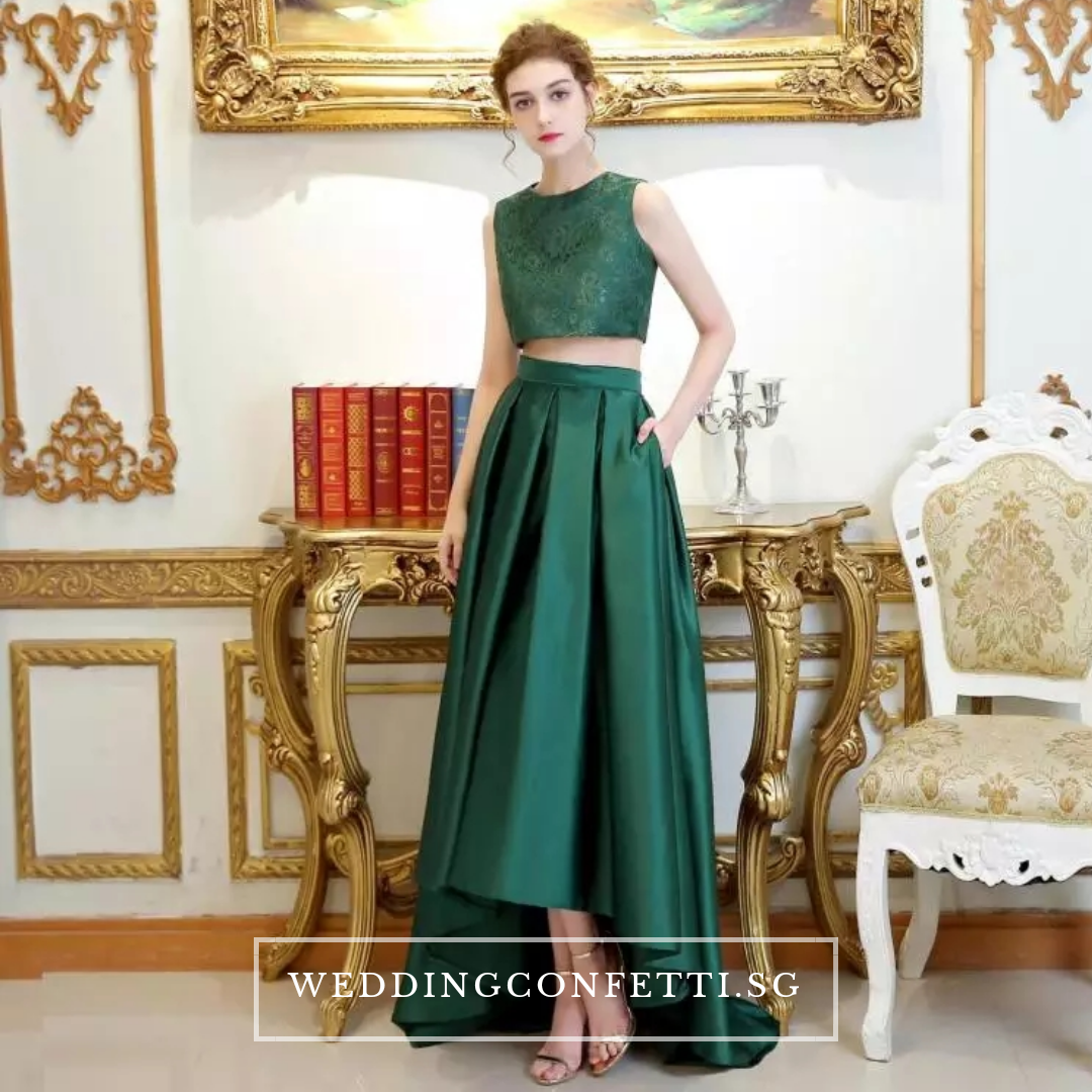 The Reneta Wedding Bridal Separates Crop Top Maxi & Skirt (Customisable/Available in 5 colours)