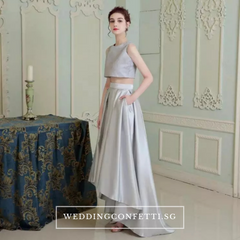 The Reneta Wedding Bridal Separates Crop Top Maxi & Skirt (Customisable/Available in 5 colours)