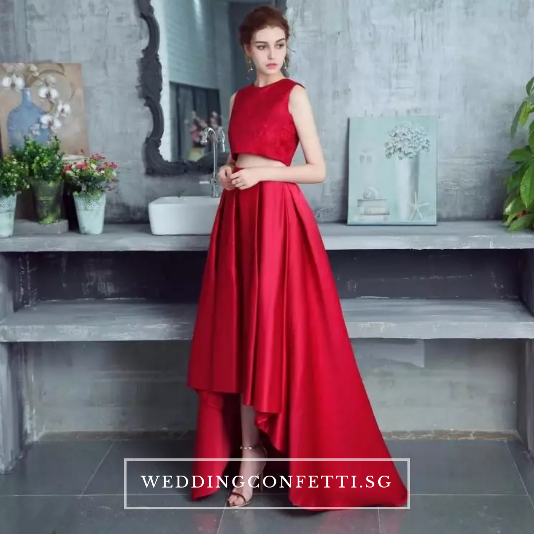 The Reneta Wedding Bridal Separates Crop Top Maxi & Skirt (Customisable/Available in 5 colours)