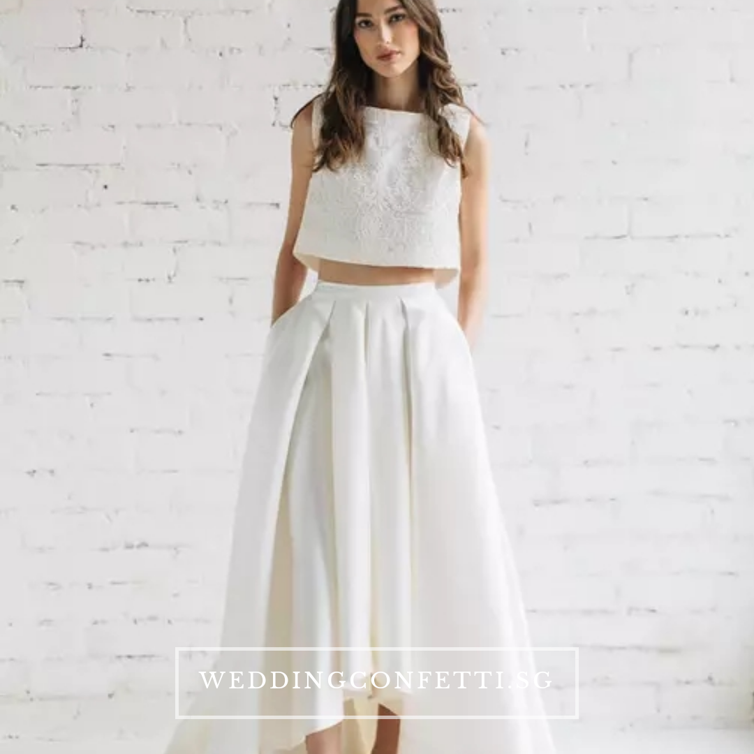The Reneta Wedding Bridal Separates Crop Top Maxi & Skirt (Customisable/Available in 5 colours)