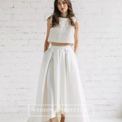 The Reneta Wedding Bridal Separates Crop Top Maxi & Skirt (Customisable/Available in 5 colours)