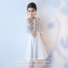 The Lorde Lace Off Shoulder / Halter Black / White Dress