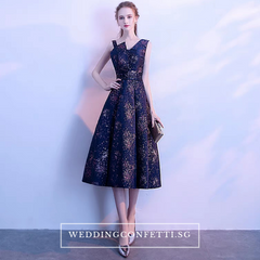 The Reneeta Blue / Green Toga Sleeveless Satin Dress