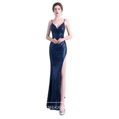 The Soleil Blue/Wine Red/Green Sleeveless Sequined Dress