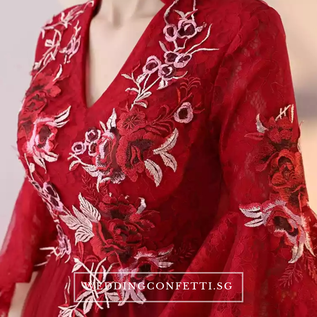 The Kaftan Blue/Red Floral Gown (Available in 2 colours)