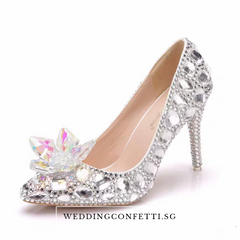 The Tatiana Wedding Bridal Cinderella Crystal Heels