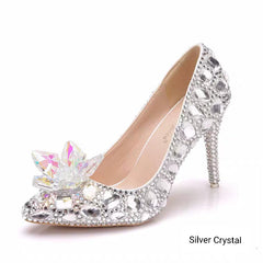 The Tatiana Wedding Bridal Cinderella Crystal Heels