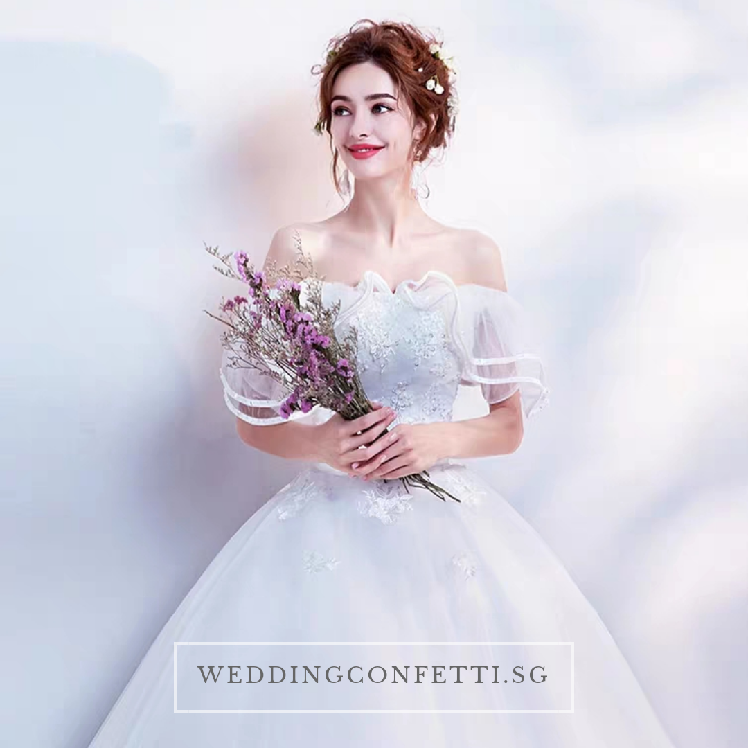 The Athelia Wedding Bridal Off Shoulder Ball Gown