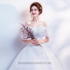 The Athelia Wedding Bridal Off Shoulder Ball Gown