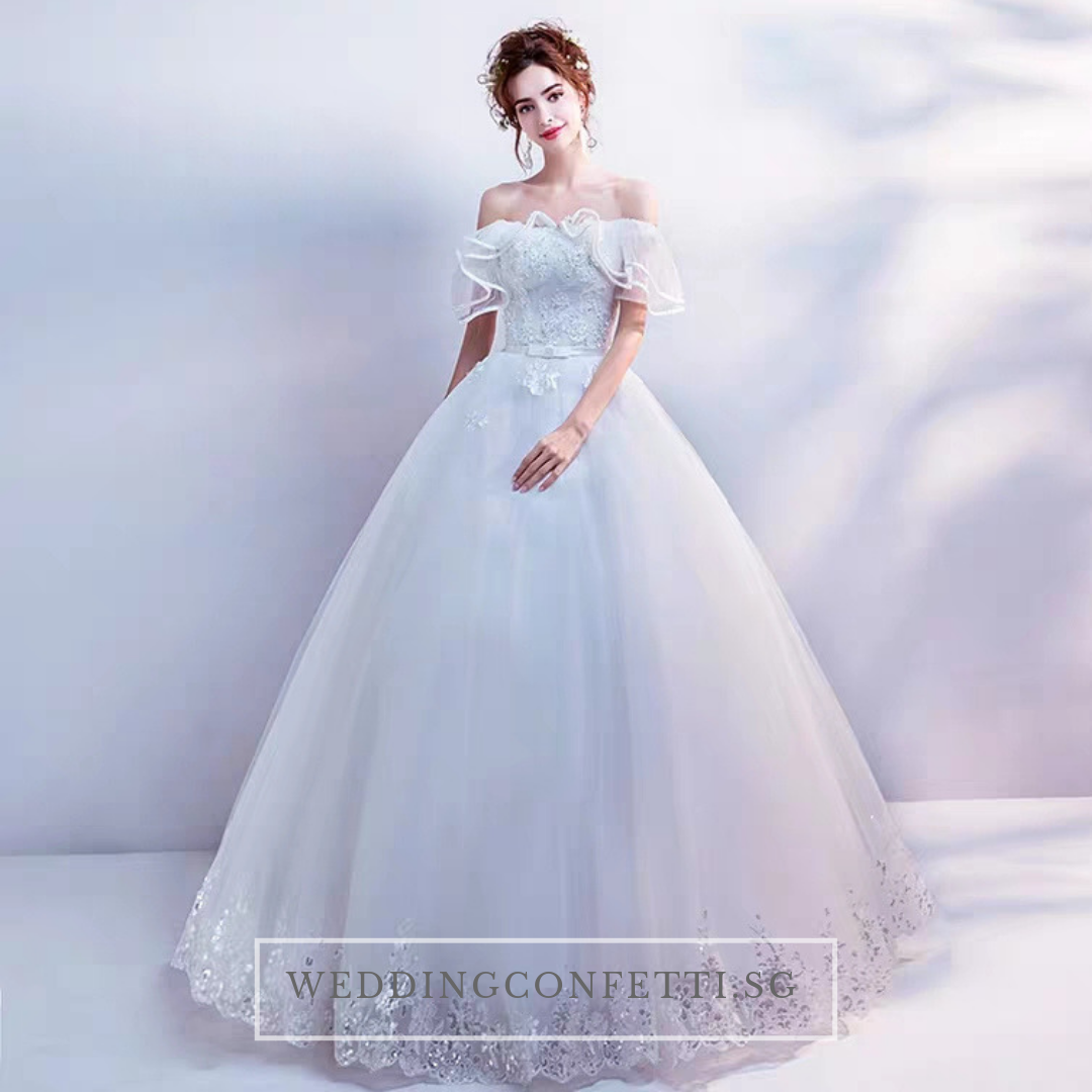 The Athelia Wedding Bridal Off Shoulder Ball Gown