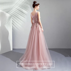 The Lovelia Pink Sleeveless Gown