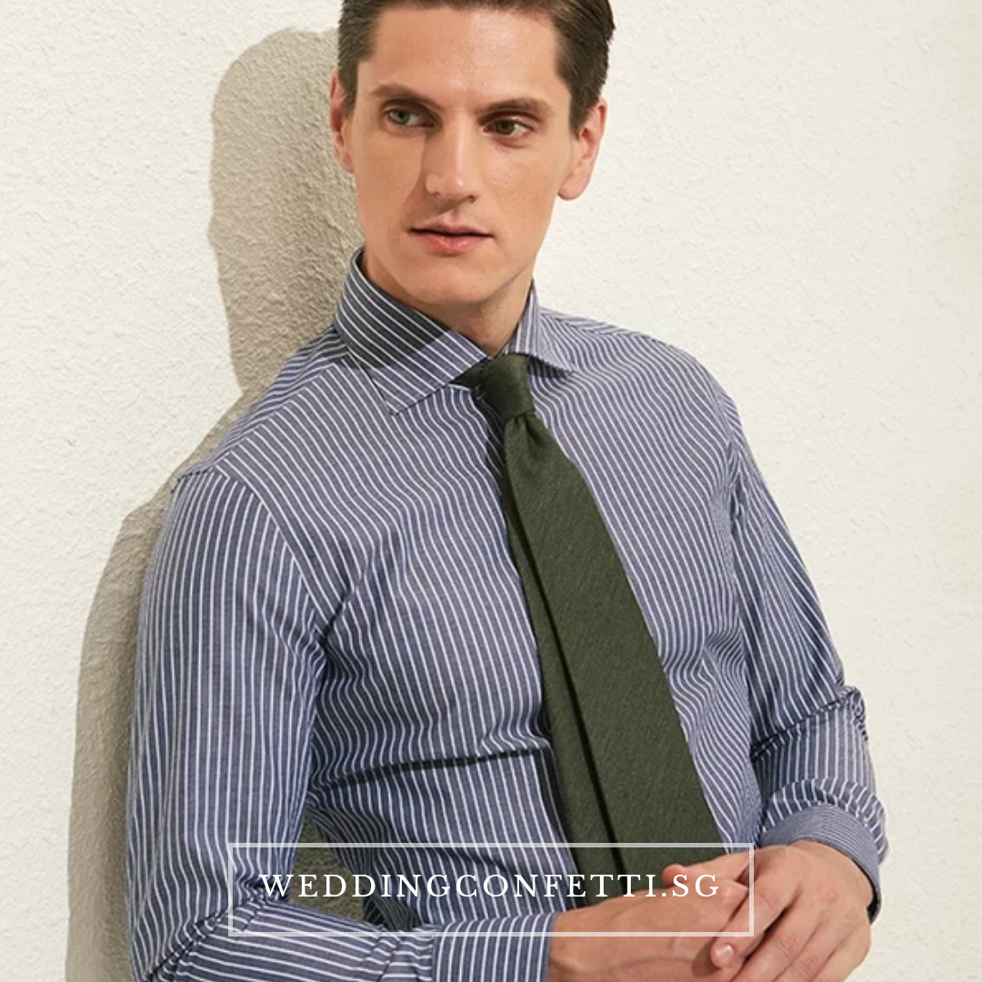 Earle Blue Striped Long Sleeve Shirt