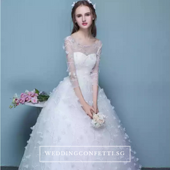 The Patrina Wedding Bridal Long Illusion Sleeves Gown