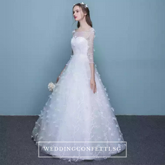 The Patrina Wedding Bridal Long Illusion Sleeves Gown