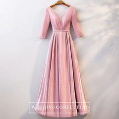 The Cailey Iridescent Long Sleeves Gown (Available in 4 colours)