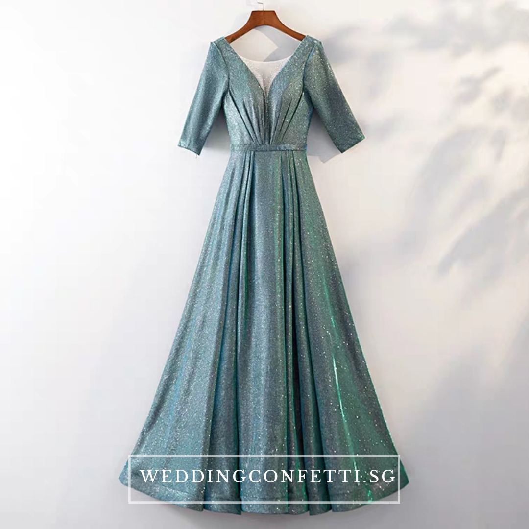 The Cailey Iridescent Long Sleeves Gown (Available in 4 colours)