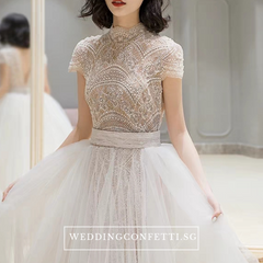 The Rossalie Wedding Bridal High Collar Gown