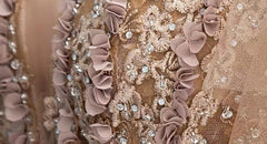 The Charlene Champagne Tulle Gown
