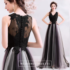 The Cornelia Black Lace Sleeveless Ombre Dress
