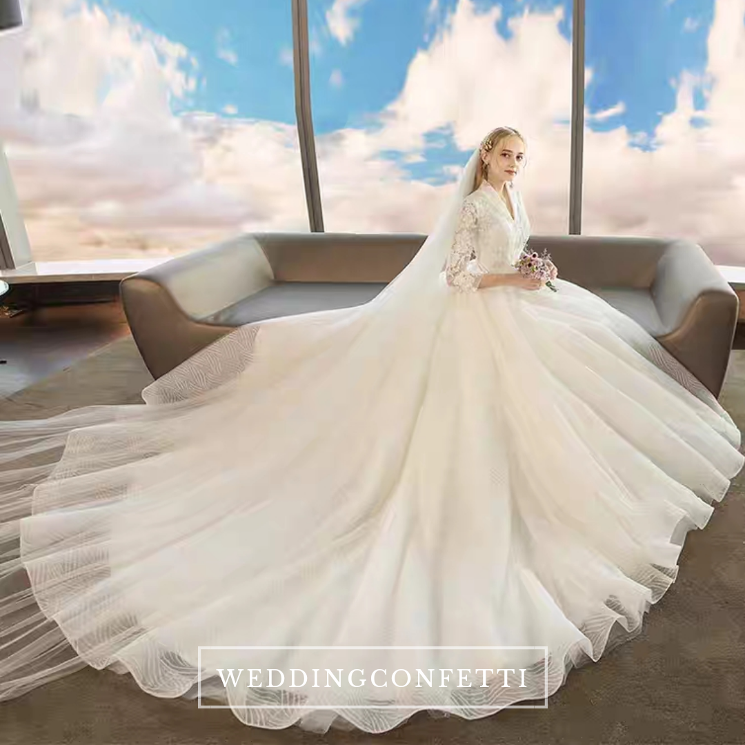 The Kaytlyn Wedding Bridal Long Sleeves Gown