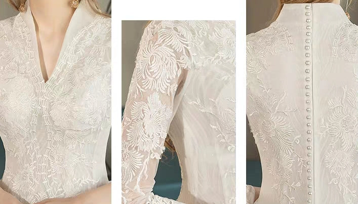 The Kaytlyn Wedding Bridal Long Sleeves Gown