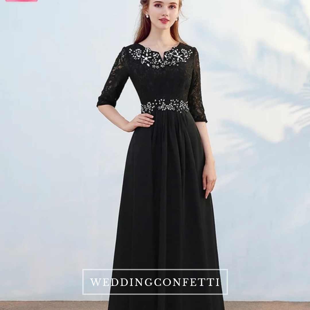 The Kistina Long Sleeves Royal Blue / White / Red / Fuchsia / Black Dress  (Available in 5 colours)
