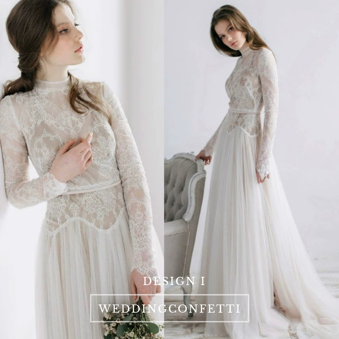 The Lorde Bohemian High Neck Bridal Gown