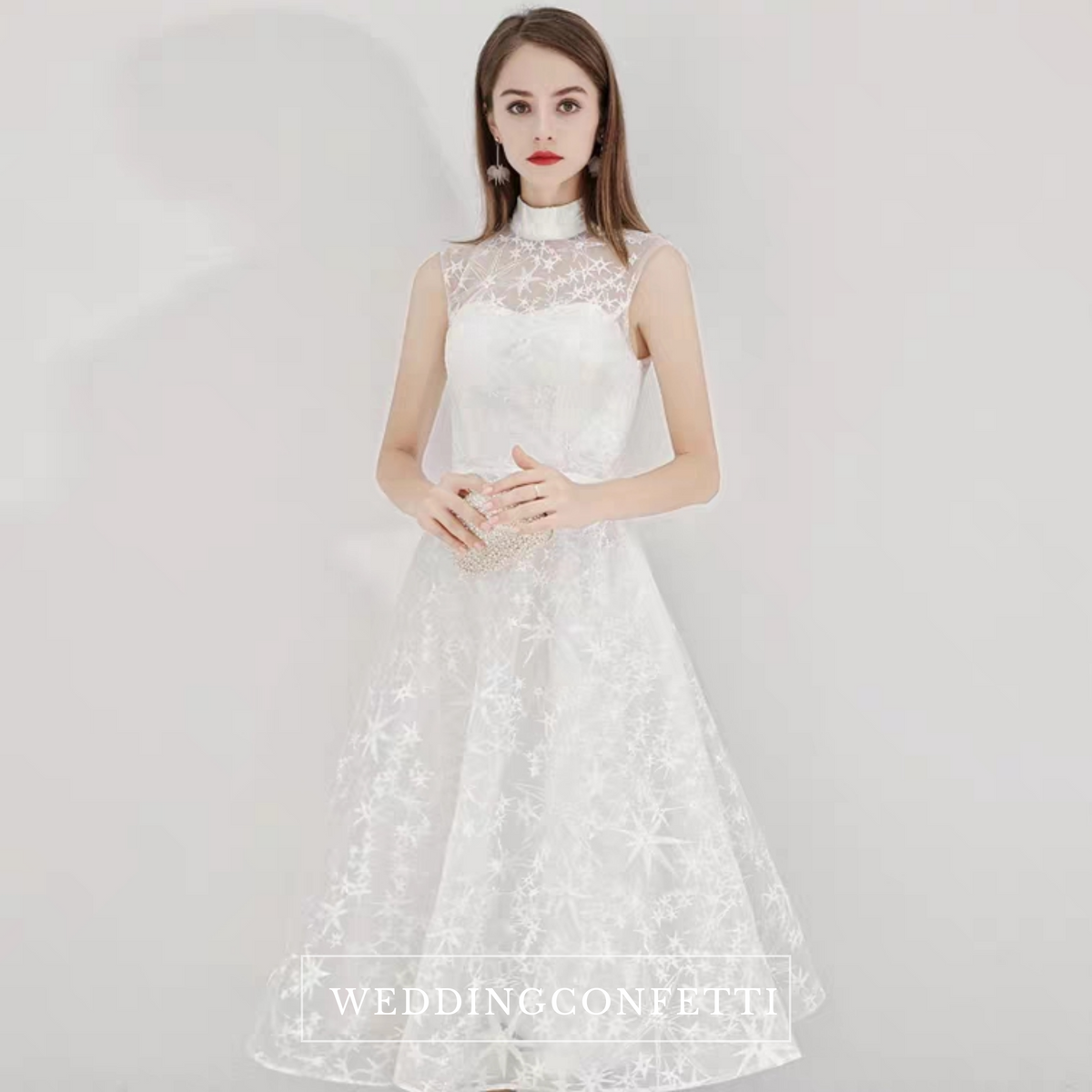 The Lorelie High Collar Lace Sleeveless Dress (Available in 2 colours)