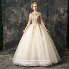 The Stellar Champagne Ball Gown