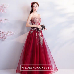 The Raureni Red Sleeveless Gown