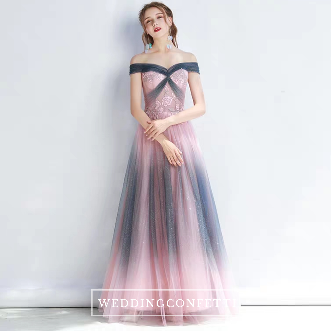 The Amelia Off Shoulder Ombre Gown