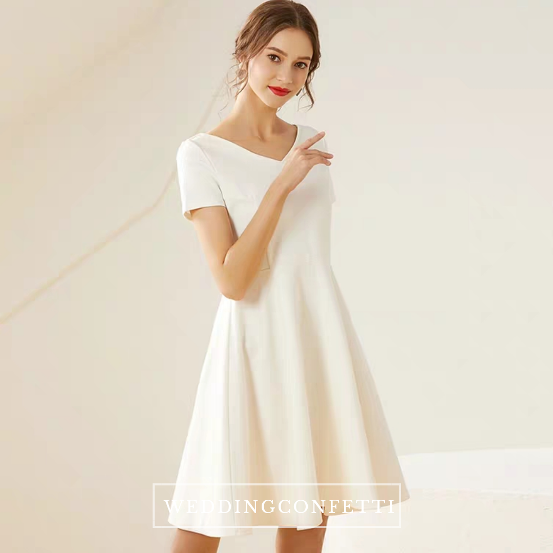 The Mary White Short Sleeves Dress (Available in Long Sleeves)
