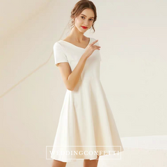 The Mary White Short Sleeves Dress (Available in Long Sleeves)
