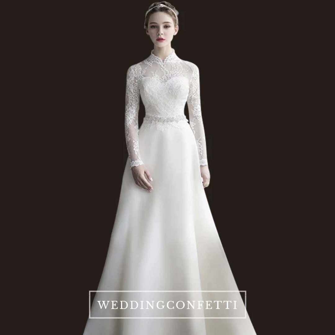 The Mayrine Wedding Bridal Long Sleeves Gown