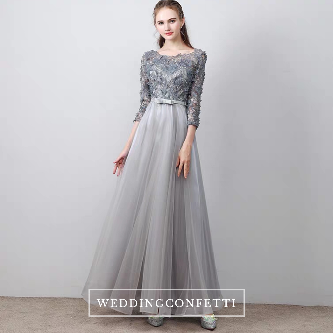 The Tania Long Sleeves Evening Gown (Available in 2 colours)