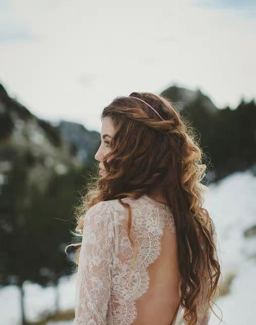 The Liezel Bohemian Wedding Long Sleeves Gown